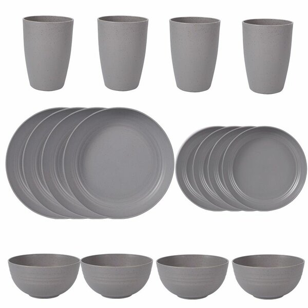 PP Plastic 16 dinnerware set