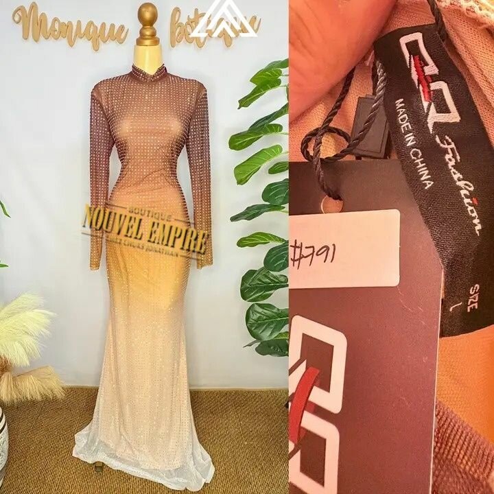 Elegant Gradient Evening Gown