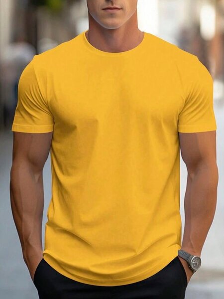 T-shirt jaune pour homme