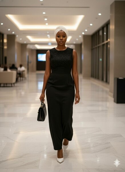 Robe longue élégante noir