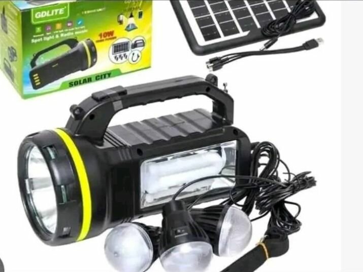 4 in 1 PACKAGE. SOLAR POWERBANK AND RADIO
