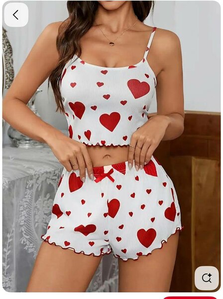 Set Pyjama Femme Cœur