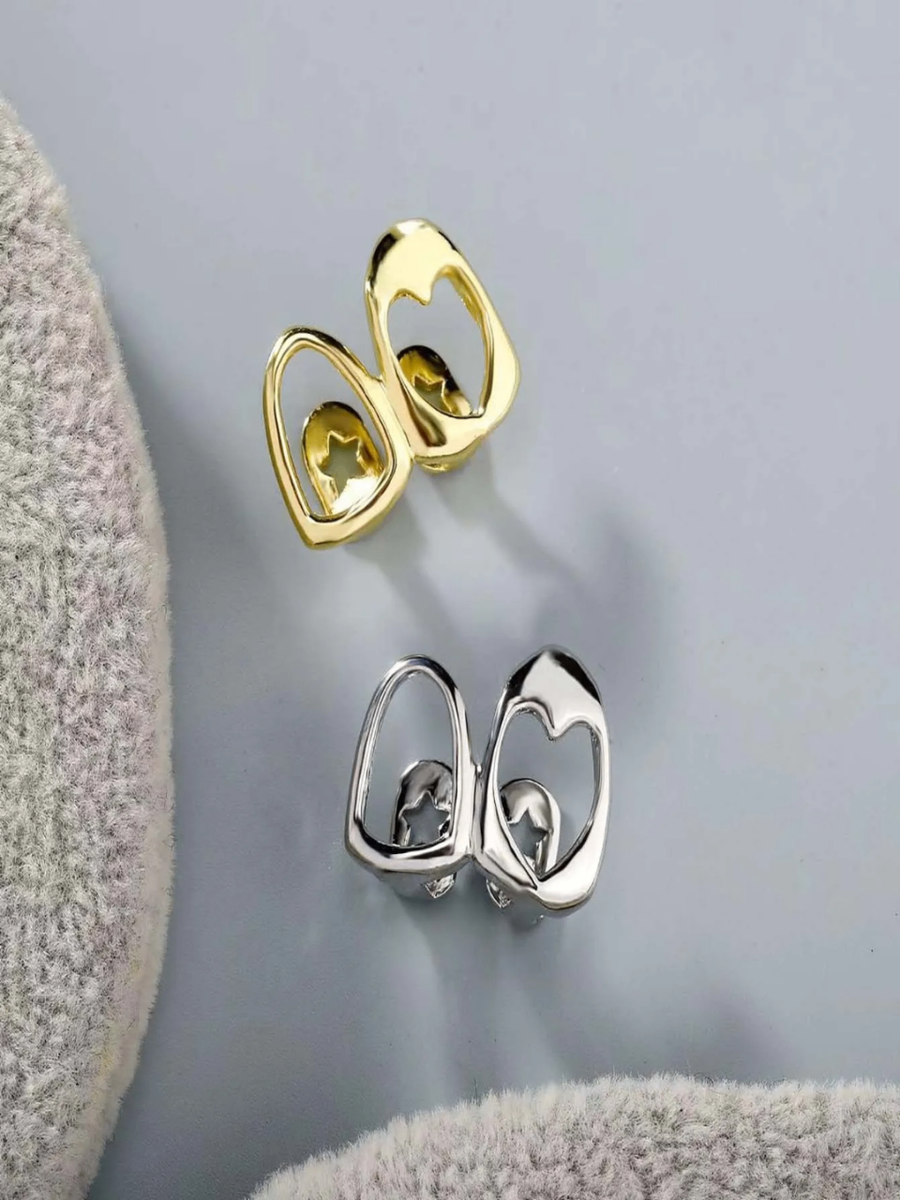 Grillz dorées et argentées