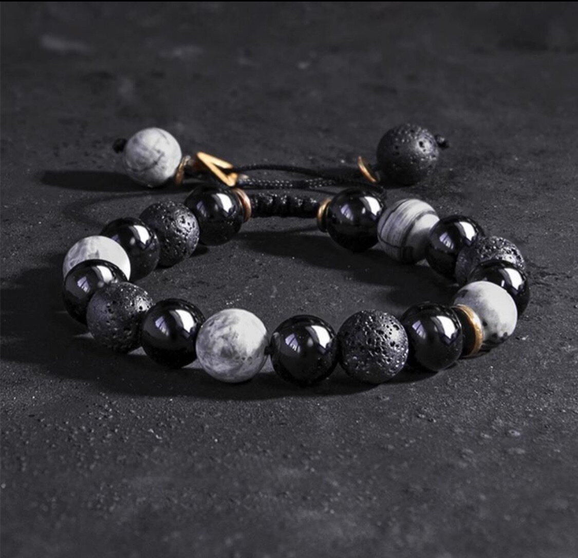 Volcanic stone bracelet
