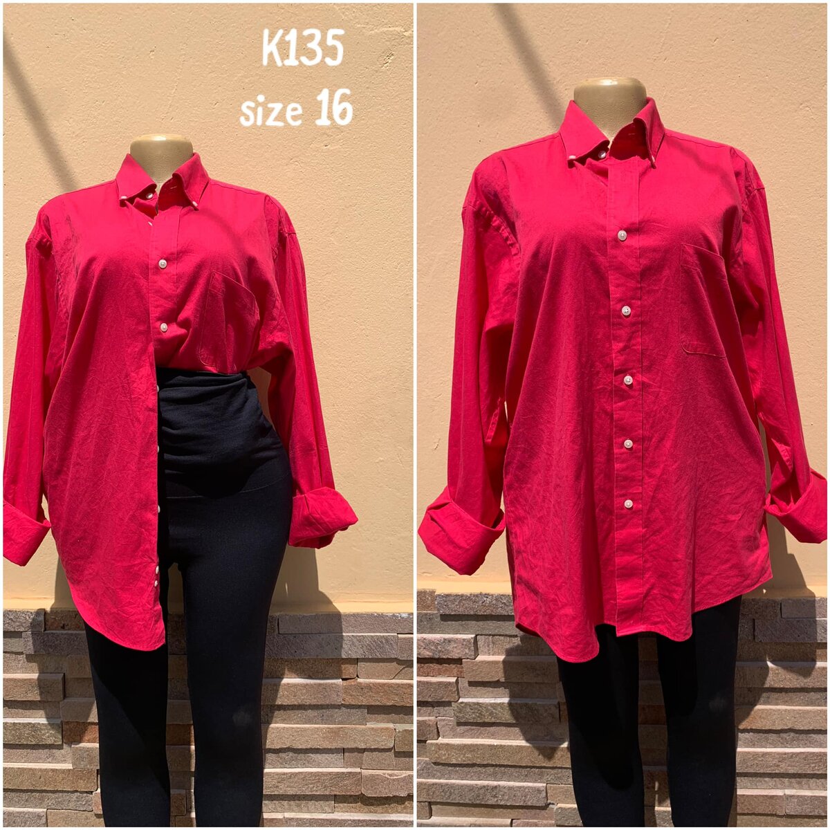 Raspberry shirt size 16