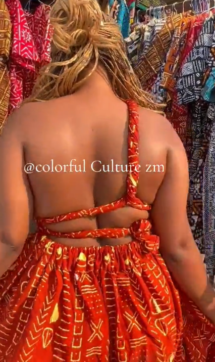 Women's  long dress with print