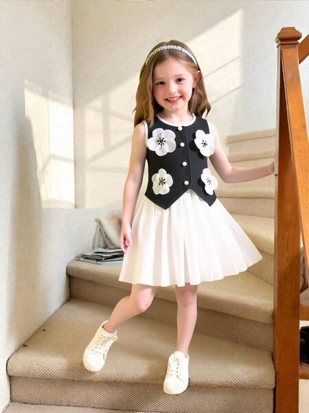 Robe fille chic fleurie