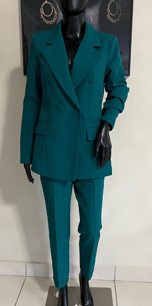 Tailleur pantalon femme émeraude