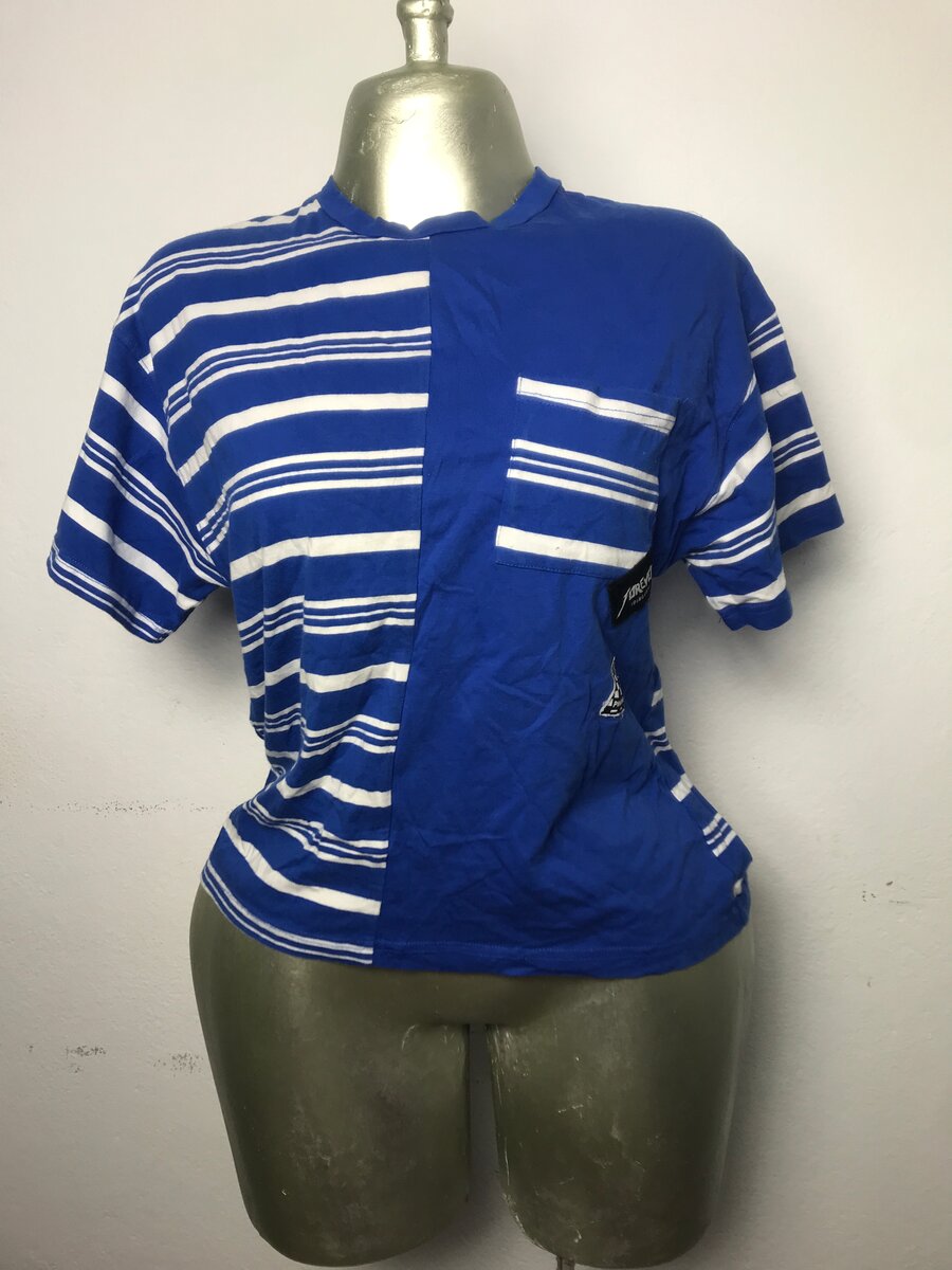 T-shirt rayée bleue