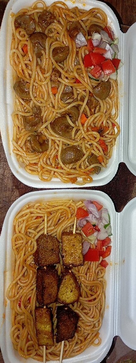 Brochettes et Spaghetti Épicés