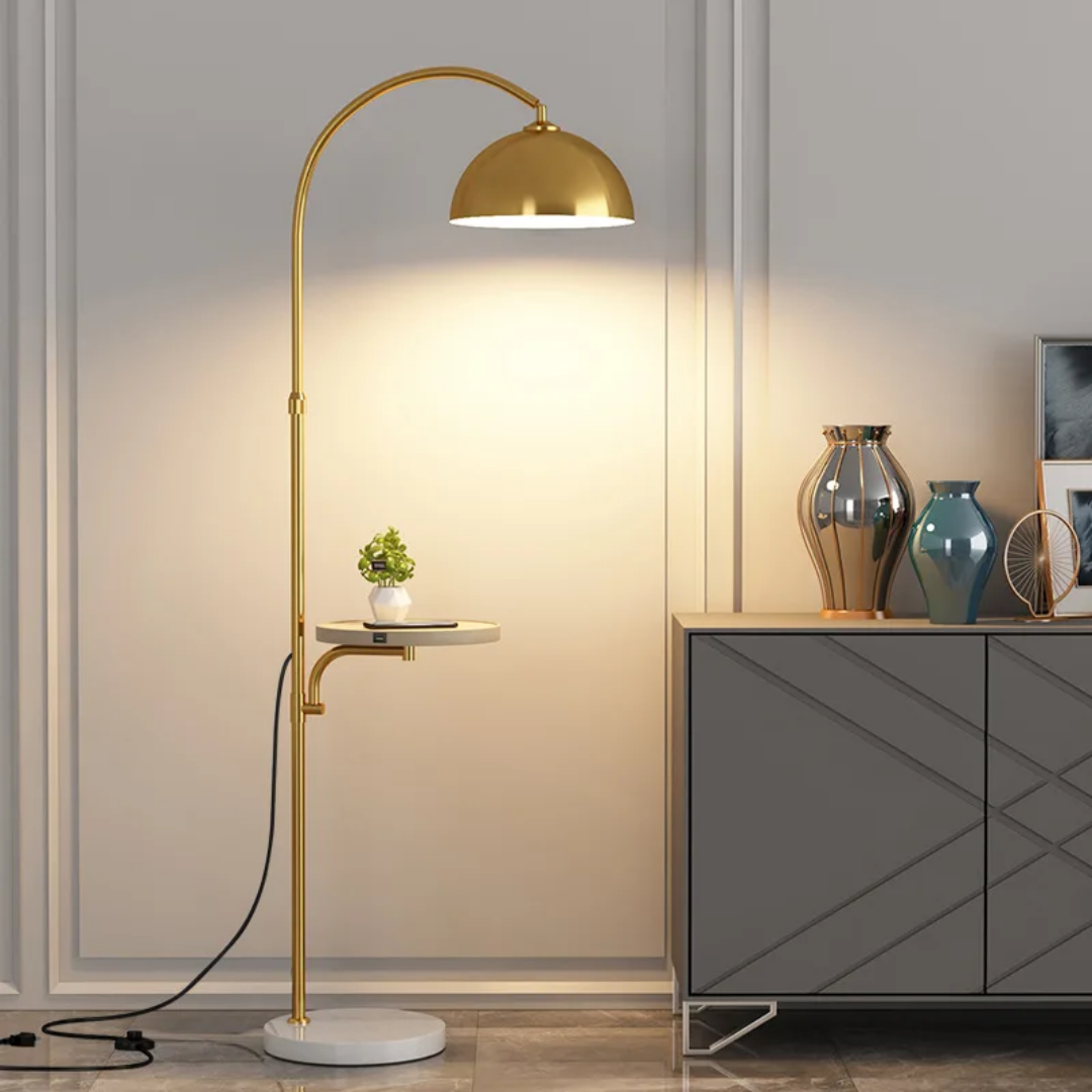 Lampadaire Moderne Doré