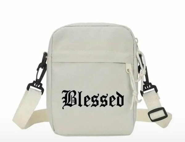 Sac bandoulière blanc "Blessed"