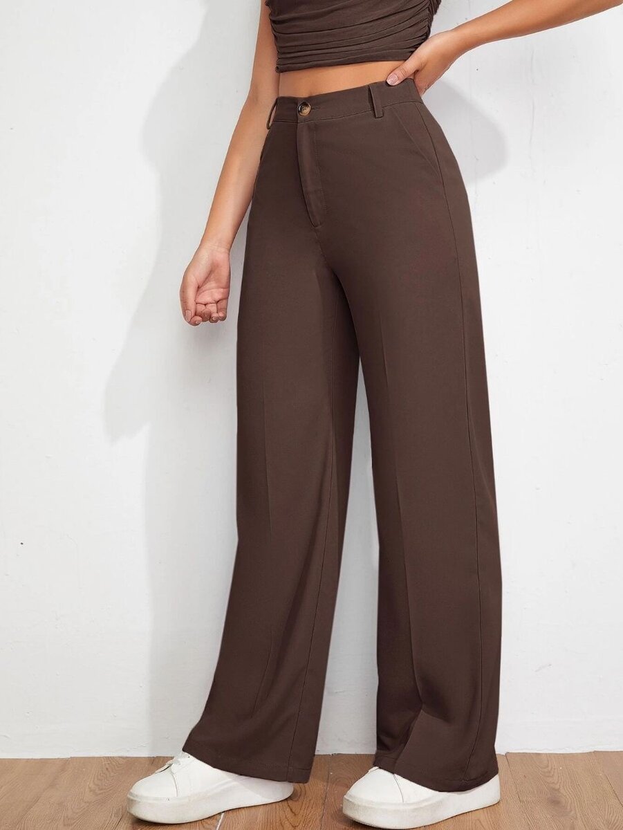 Pantalon en tissu ample femme