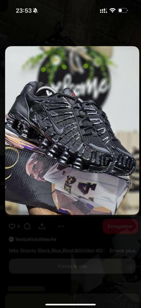 Chaussures Nike Shox TL Noires