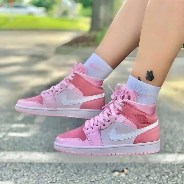 Baskets roses mode femme