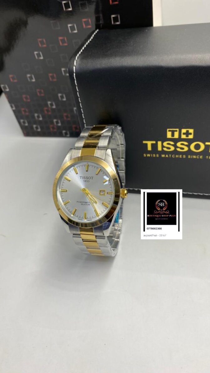 Montre élégante Tissot bicolore