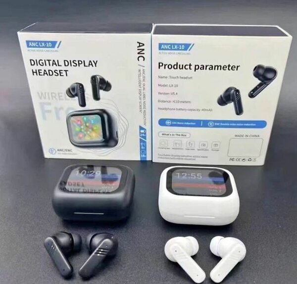 Écouteurs sans fil ANC avec affichage numérique
