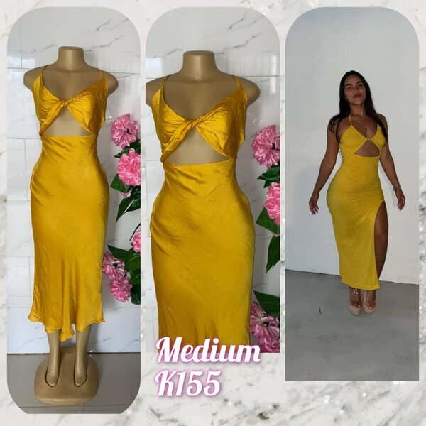 Beautiful and stylish women's dress yellow
