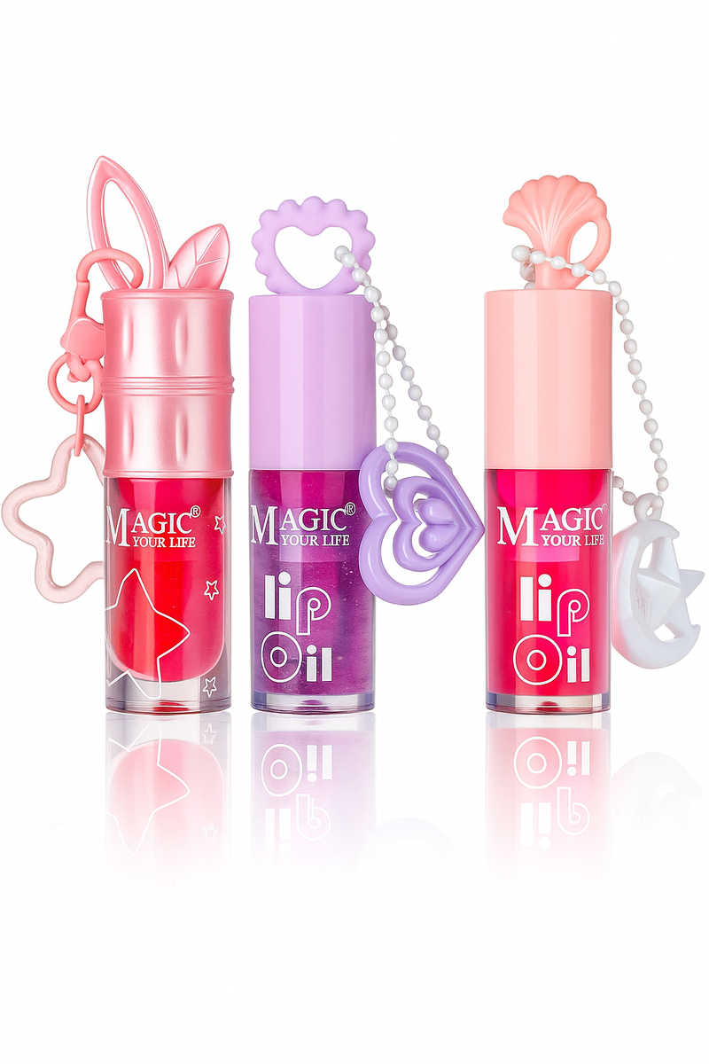 Set de 3 huiles à lèvres magiques