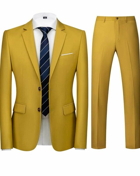 Ensemble VESTE 02 Piece-JAUNE