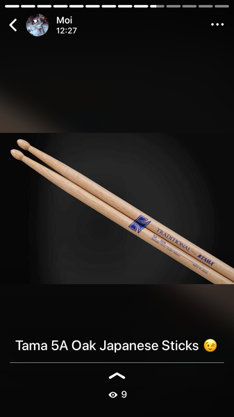 BAGUETTE : 🥁Tama 5A Oak Japanese Sticks En chêne japonais