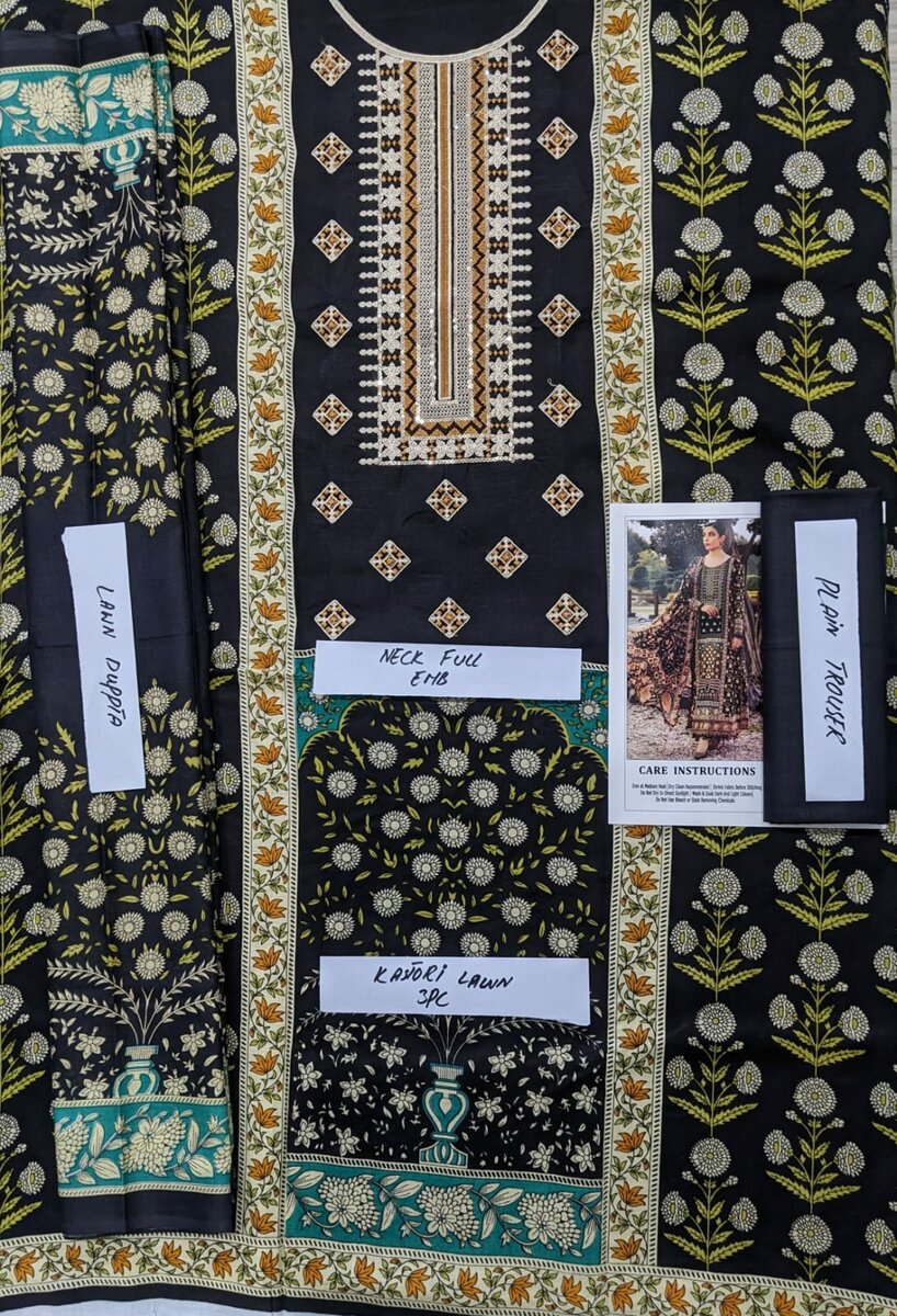 Printed lawn suit