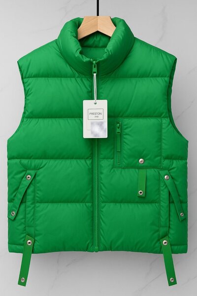 Doudoune sans manches verte homme