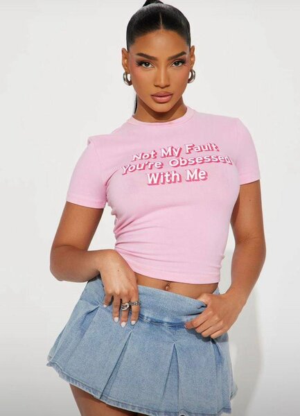 T-shirt court avec texte