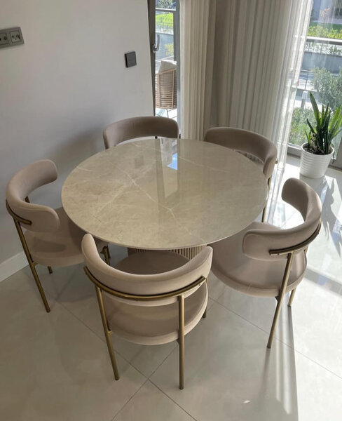 Table ronde en marbre élégant