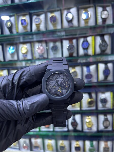 Montre Homme Squelette Noire