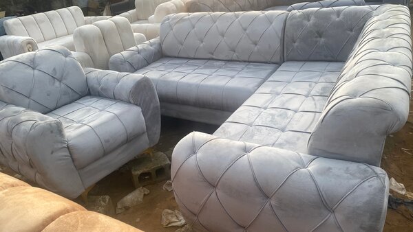 Canapé d'angle en velours