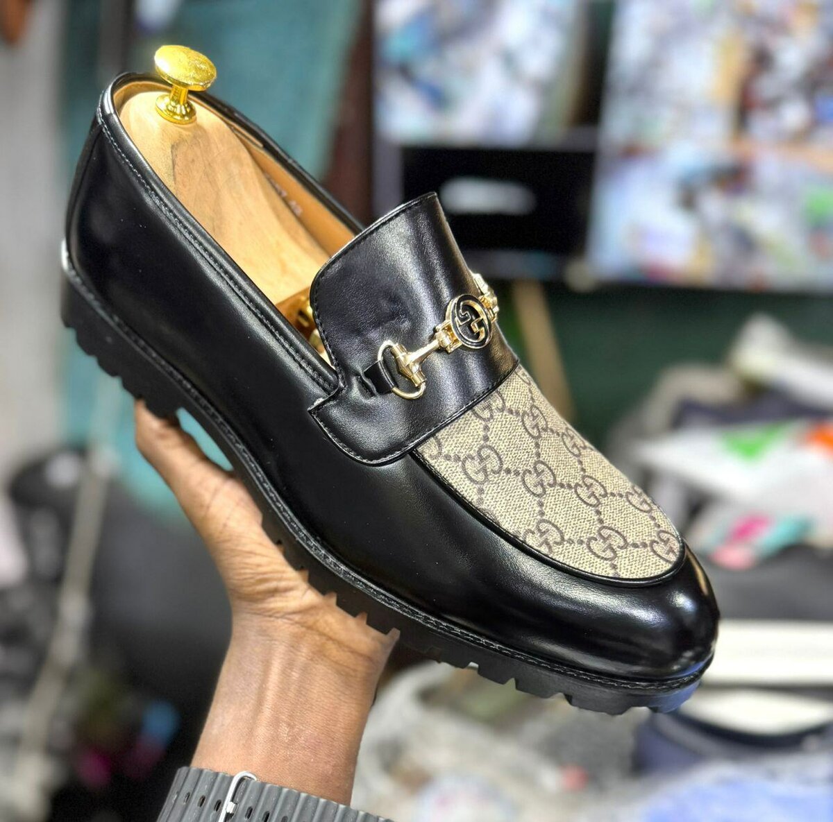 Mocassins en cuir Gucci élégants