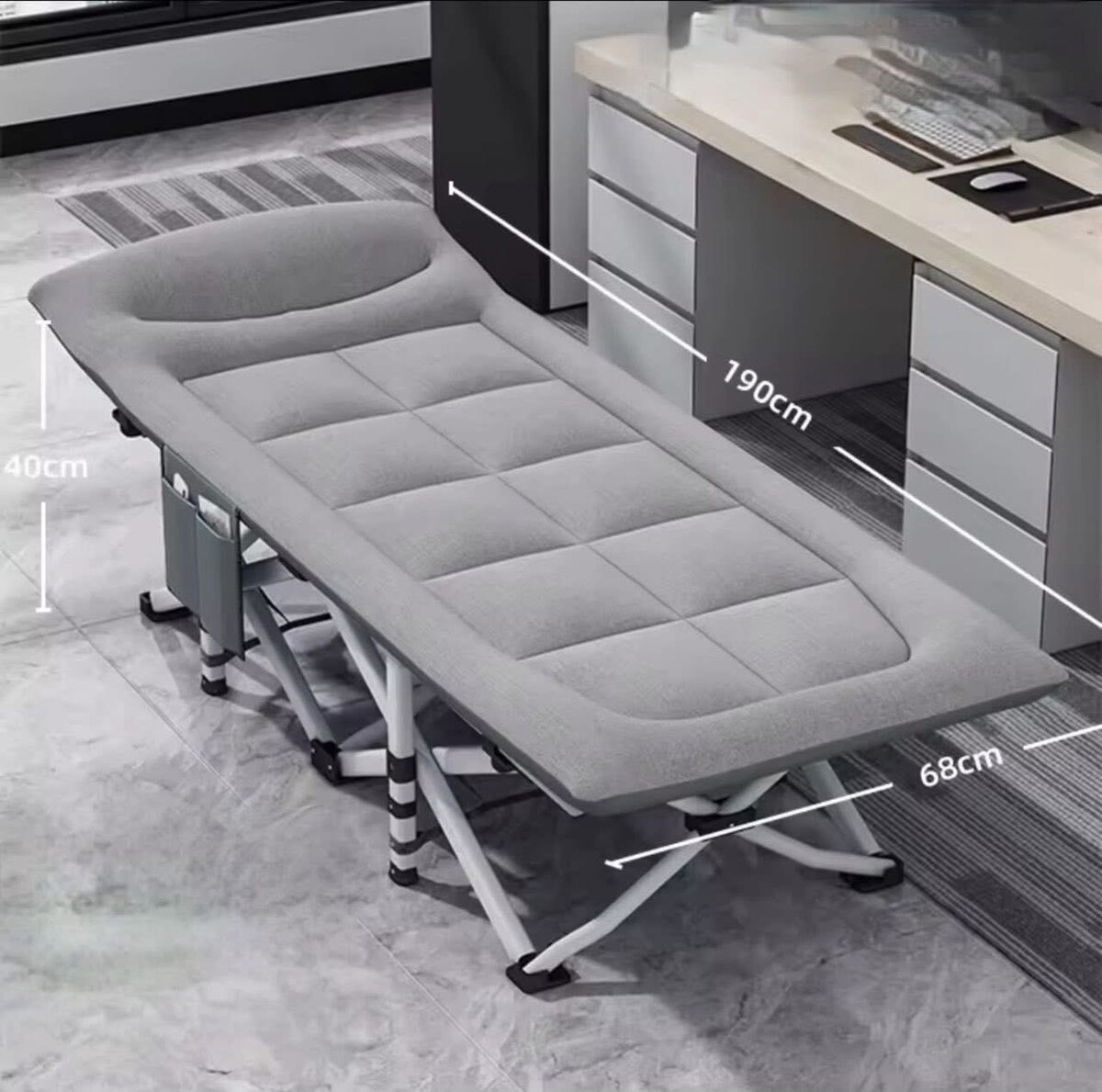 Chaise longue pliante confort