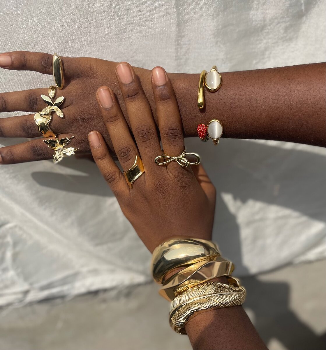 Bracelet en jonc et bracelet fin