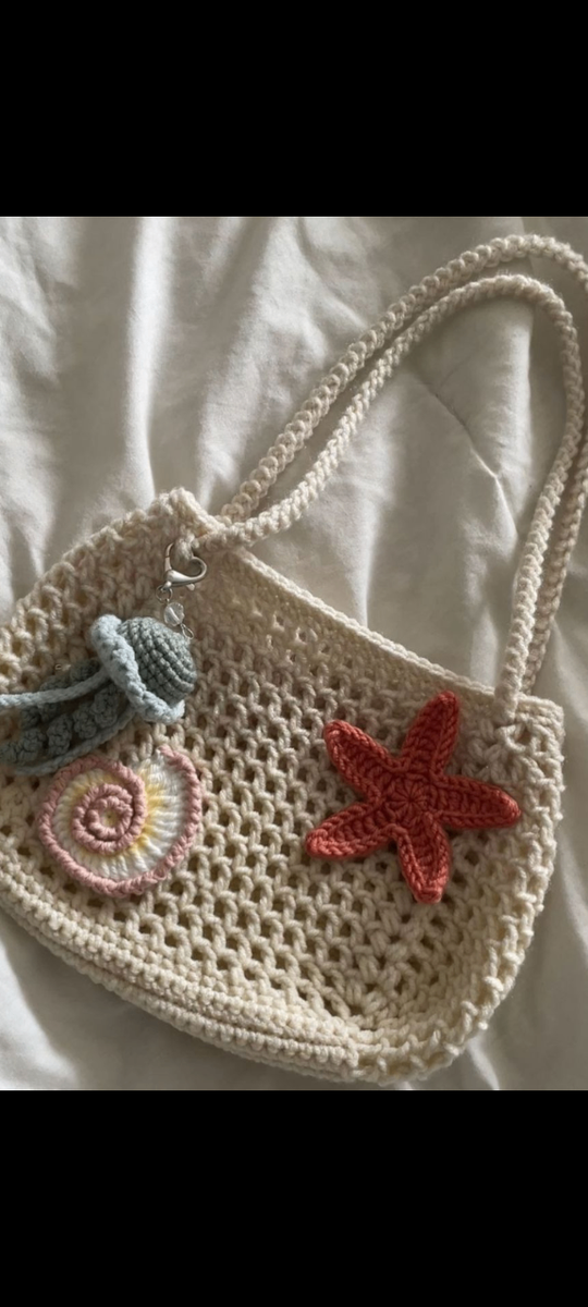 Sac à main tricoté main (océan
