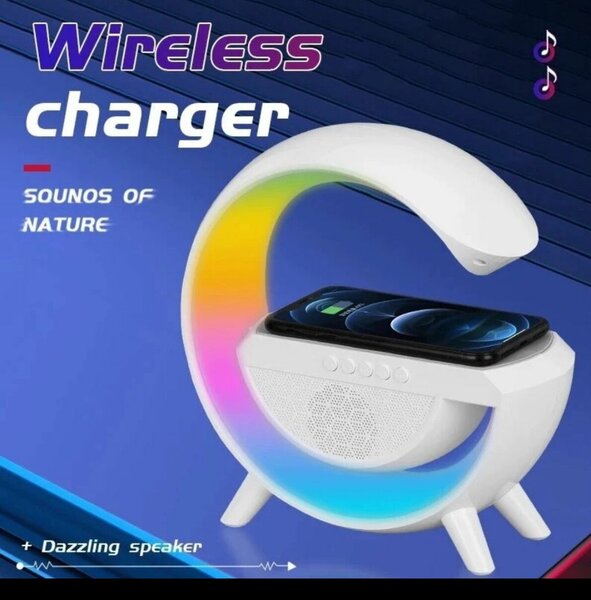 Chargeur sans fil avec haut-parleur LED