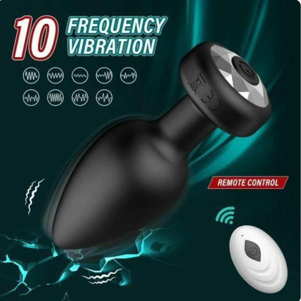 Plug vibrant télécommandé 10 modes