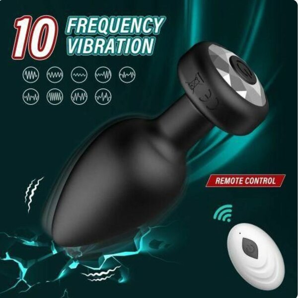 Plug vibrant télécommandé 10 modes