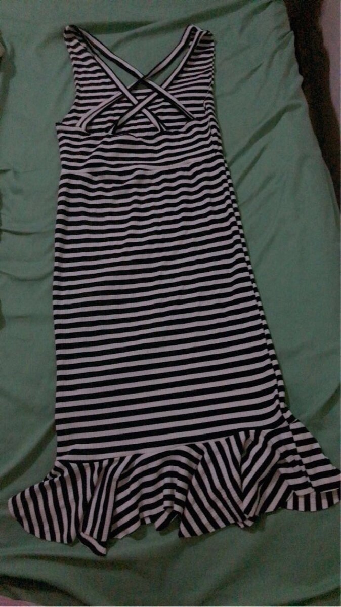 Robe Longue Rayée Évasée