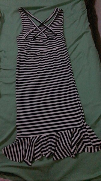 Robe Longue Rayée Évasée