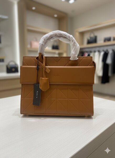 Sac à main cuir brun chic