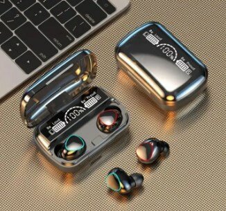 T2 TWS Wireless Bluetooth Earphones V5.1 - Waterproof Earbuds with LED Display, Microphone, and 2000mAh Power