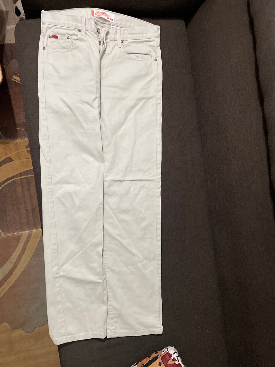 Jean blanc classique homme