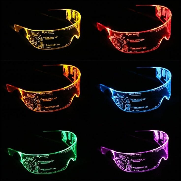 Sci-fi LED glasses