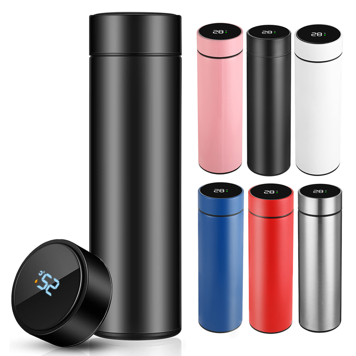 Temperature display flask