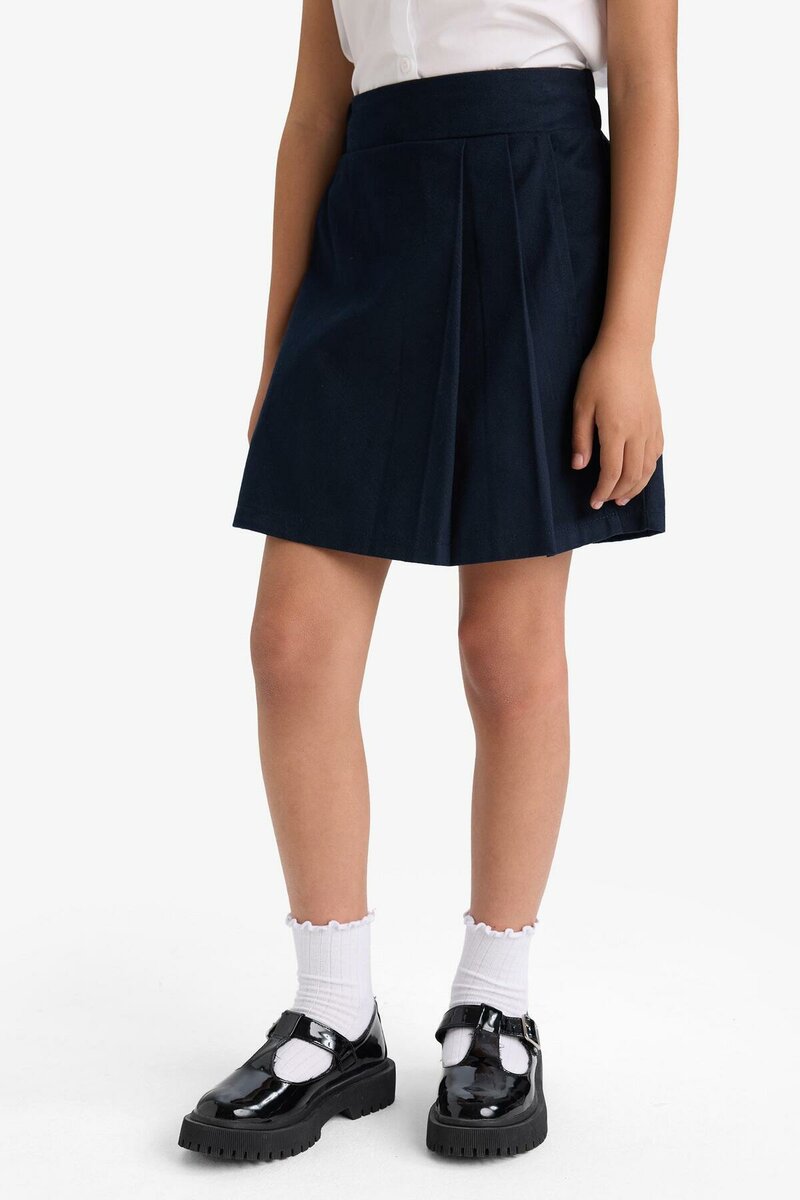 Jupe plissée bleue élégante