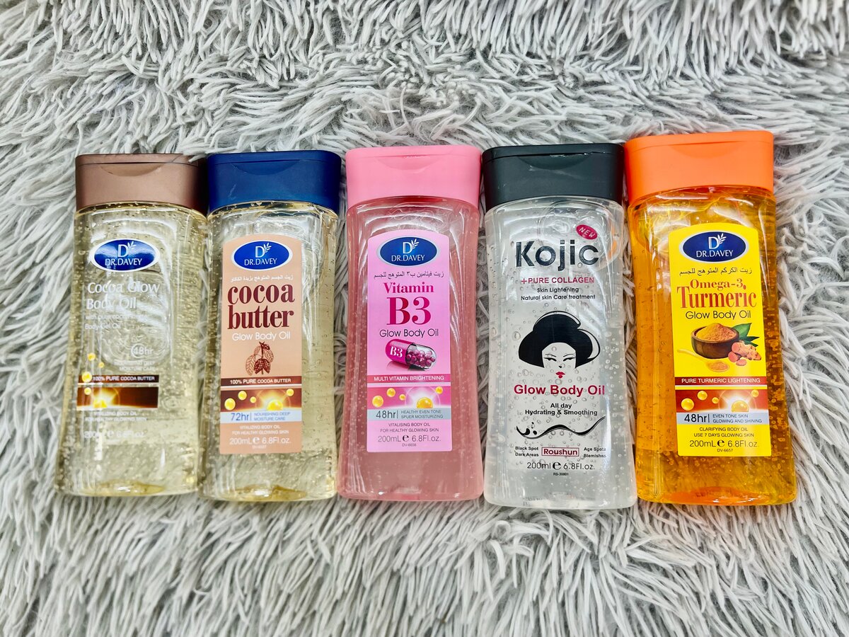 Huiles corporelles éclatantes