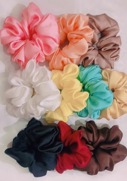 Silk Scrunchies  (Pack of 10)