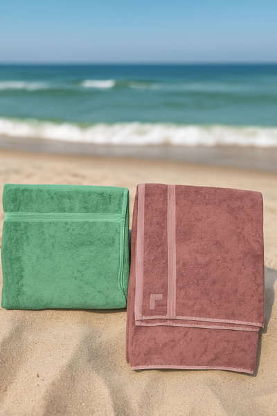 Serviettes de bain en coton doux