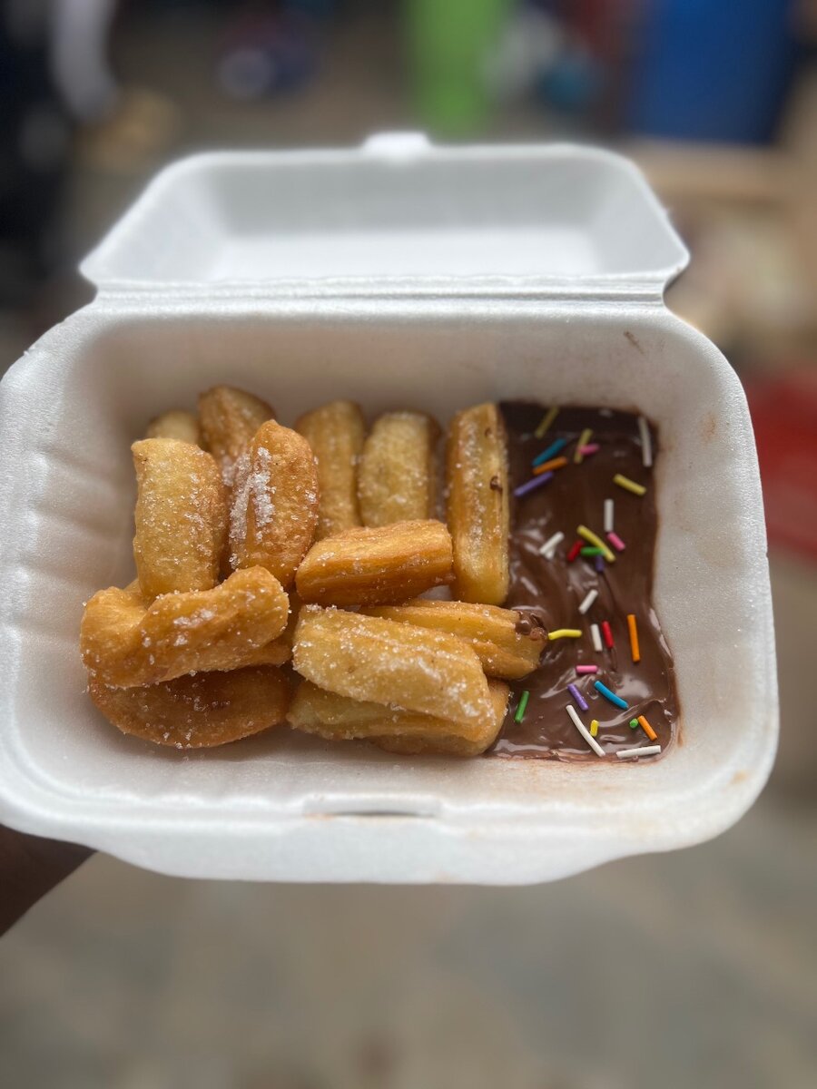 Churros au chocolat nutella